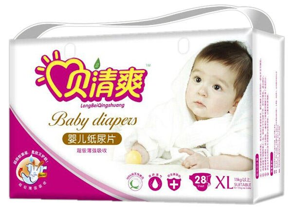 貝清爽超級薄yinge紙尿片XL28片