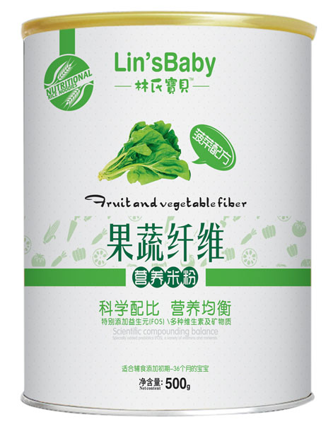 林氏寶貝菠菜果蔬纖維米粉聽裝