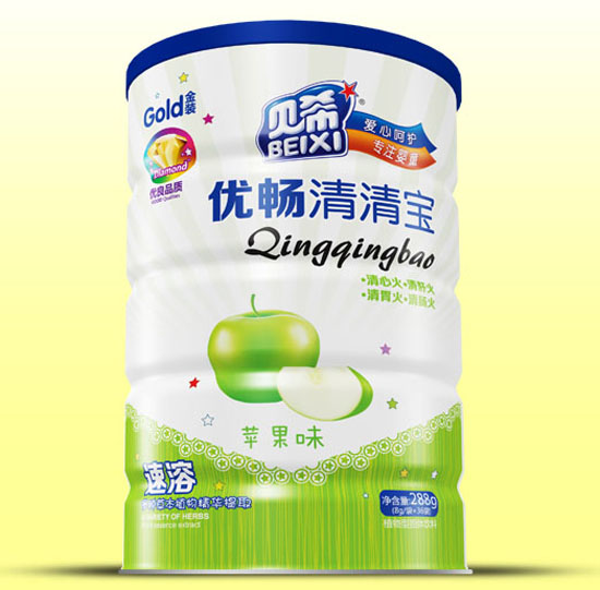 貝希優(yōu)暢(蘋(píng)果味)速溶清清寶鐵聽(tīng)