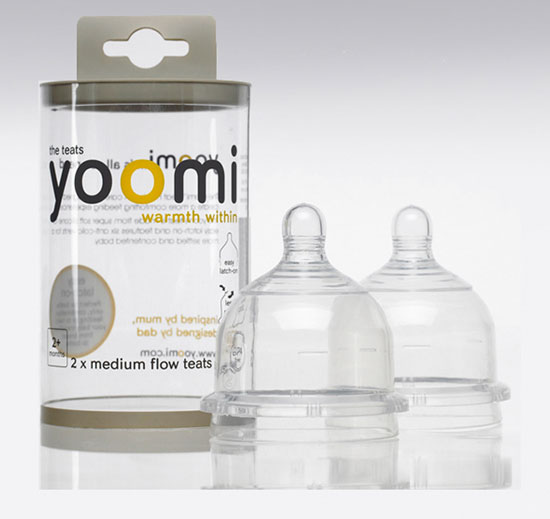 yoomi仿母乳防脹氣硅膠奶嘴2個(gè)裝中流
