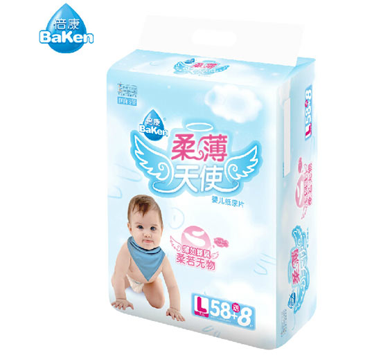 倍康電商專供柔薄天使yinge紙尿片L58+8