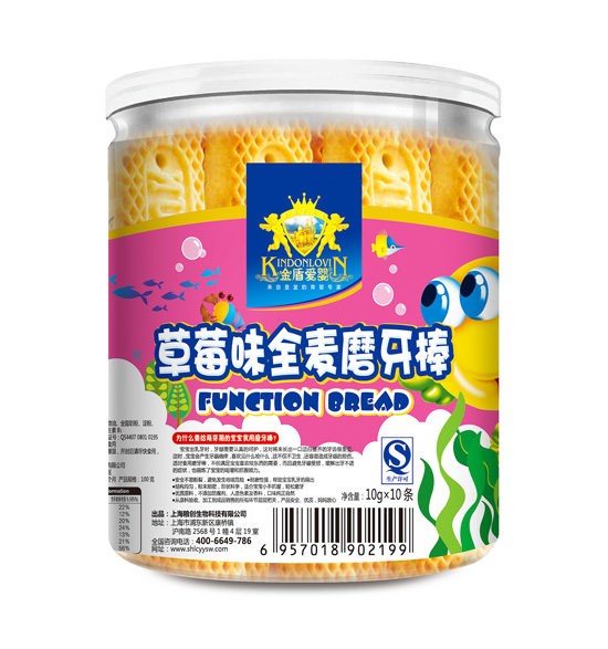 金盾愛(ài)嬰草莓味全麥磨牙棒