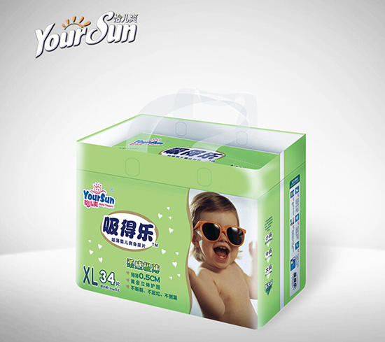 怡兒爽吸得樂(lè)超薄爽身yinge紙尿片XL34片