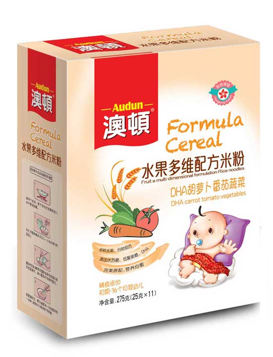 澳頓DHA胡蘿卜番茄蔬菜水果米粉(盒)