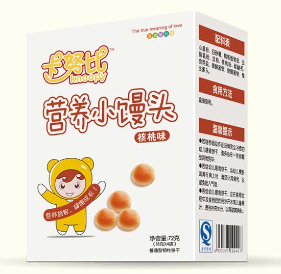 卡努比核桃味營養(yǎng)小饅頭
