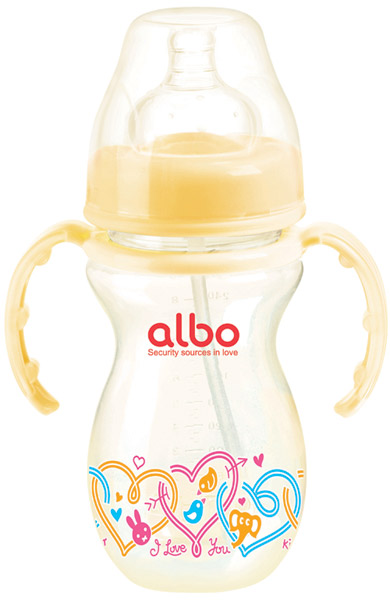 愛(ài)樂(lè)寶270mlPP葫蘆奶瓶水杯組合裝黃