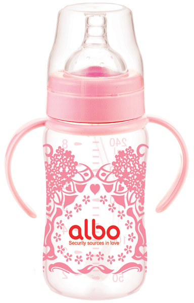 愛(ài)樂(lè)寶240ml自動(dòng)晶鉆玻璃奶瓶粉