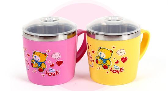 皇嬰歐式不銹鋼單耳杯235ML