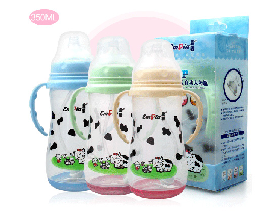 皇嬰寬口感溫自動大奶瓶350ML