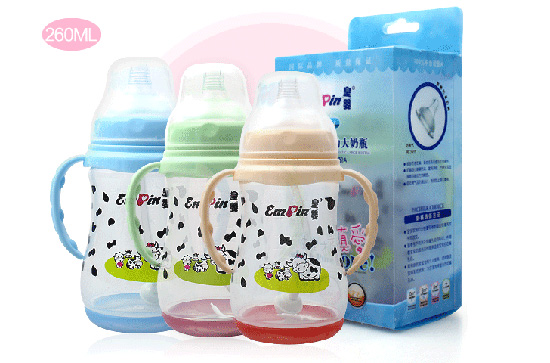 皇嬰寬口感溫自動奶瓶260ML