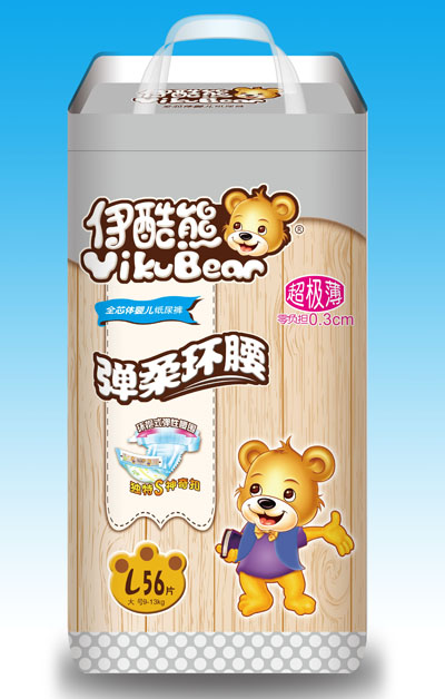 伊酷熊全芯體yinge紙尿褲L碼56片