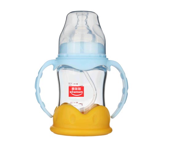 喜哇哇yingye玻璃奶瓶120ML藍色