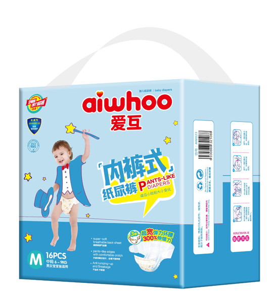 愛(ài)互內(nèi)褲式紙尿褲M(mǎn)16片