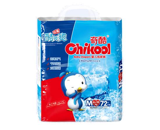 奇酷酷貝爽紙尿褲M(mǎn)72片(大包裝)