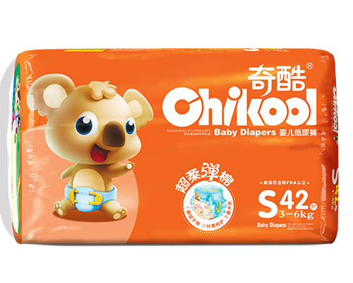 奇酷熊超柔彈棉紙尿褲S42片