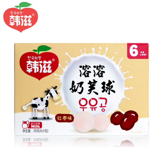 韓滋溶溶奶芙球紅棗味