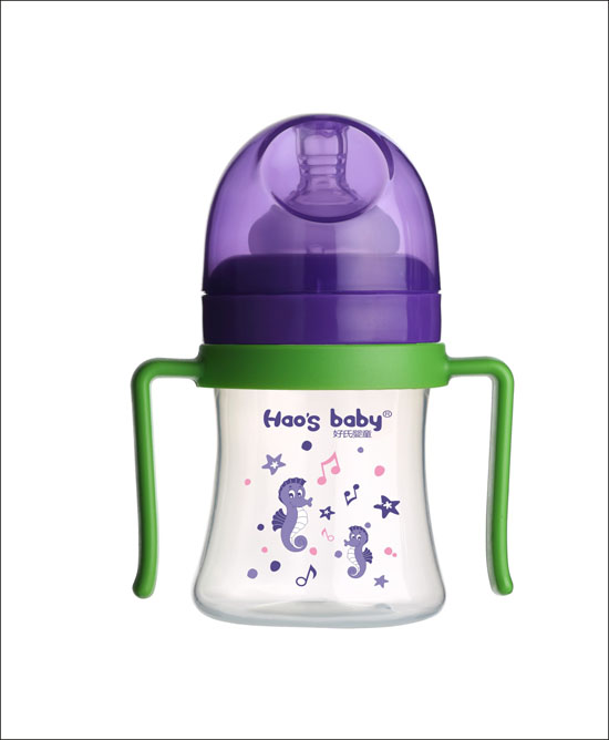 好氏嬰童小龍印花綠色雙柄奶瓶(小)