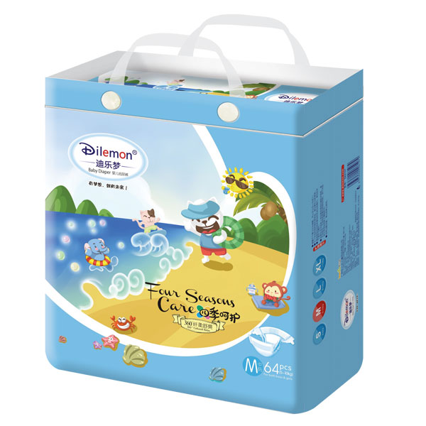 迪樂夢(mèng)纖柔舒爽yinge紙尿褲大包M64