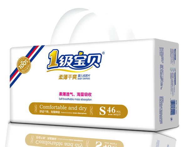 1級寶貝柔薄干爽紙尿片S碼46片