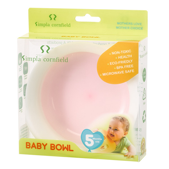 玉米田嬰童淺碗-粉紅