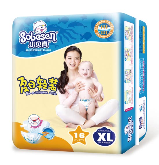 小貝真夏日輕裝yinge紙尿褲中包裝XL碼16片