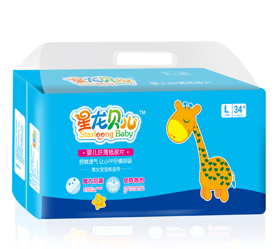 星龍貝兒yinge纖薄紙尿片L34片