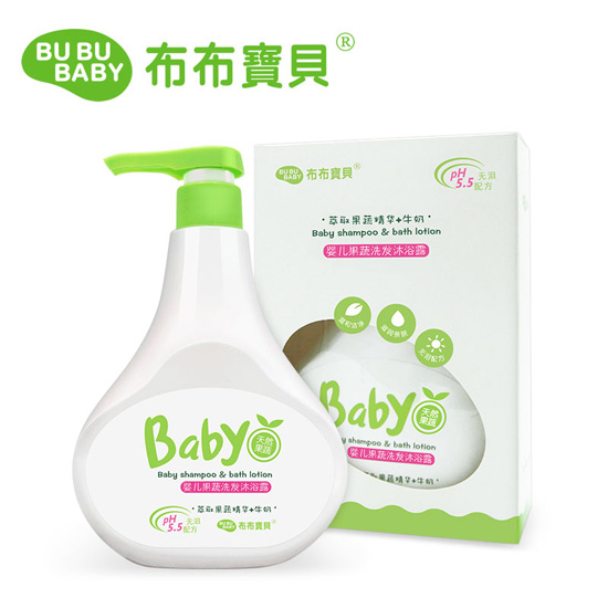 布布寶貝yinge果蔬洗發(fā)沐浴露500ml(內含PH試紙)