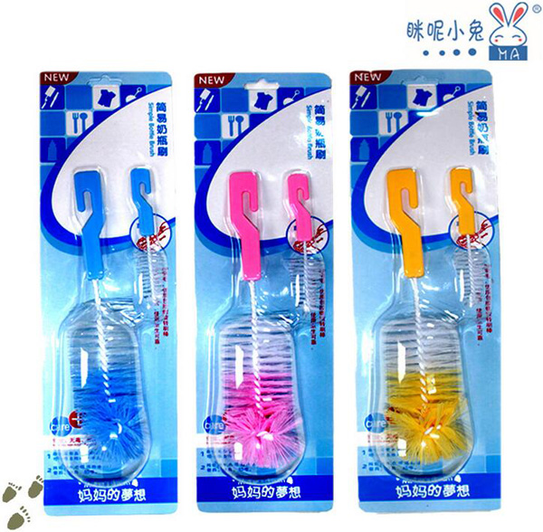 咪妮小兔yinge簡易雙色刷絲奶瓶刷