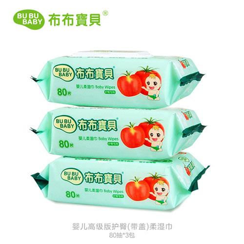 布布寶貝嬰兒高級版護臀(帶蓋)柔濕巾-3包