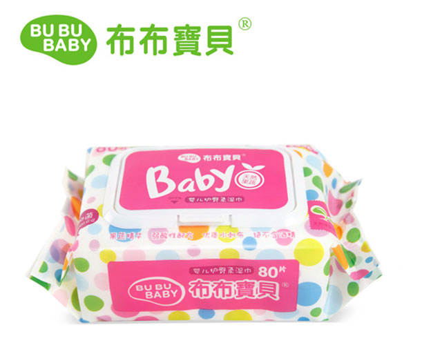 布布寶貝嬰兒綿柔護臀濕巾粉色