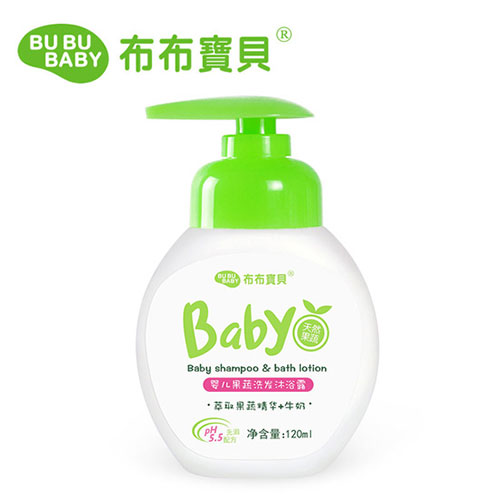 布布寶貝嬰兒果蔬洗發(fā)沐浴露(便攜裝)120ml