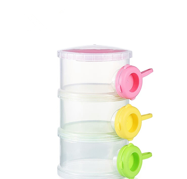 盟寶三層側開奶粉盒