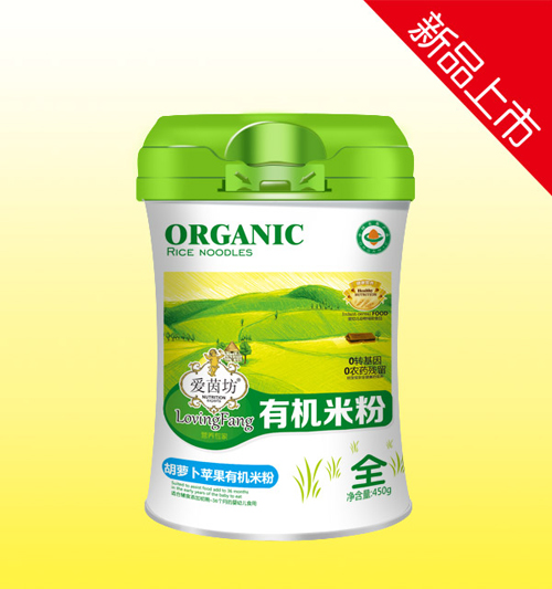 愛(ài)茵坊胡蘿卜蘋果有機(jī)米粉(腰型罐裝)