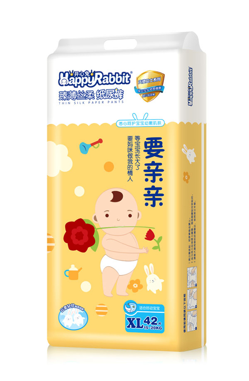 開(kāi)心兔臻薄絲柔紙尿褲XL碼42片