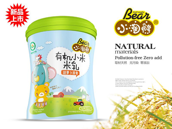 小淘熊有機小米米乳-胡蘿卜排骨桶裝