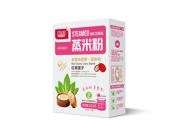酷幼蒸米粉-紅棗蓮子-紙盒