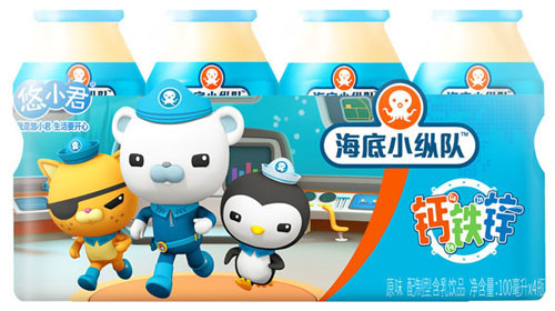 海底小縱隊(duì)鈣鐵鋅原味飲品四連膜