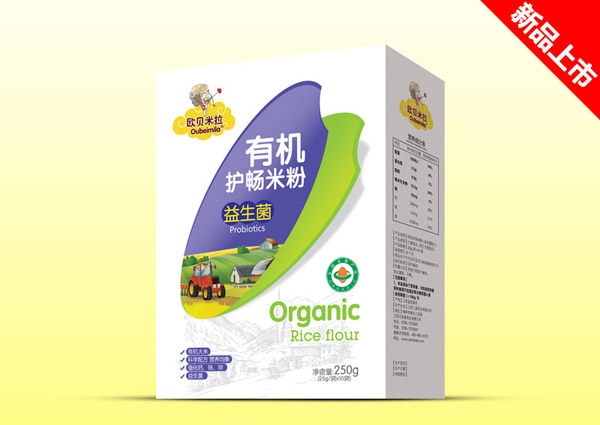 歐貝米拉有機(jī)護(hù)暢米粉-益生菌盒裝