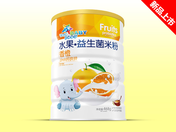 環(huán)球寶貝水果益生菌米粉-香橙DHA鈣鐵鋅