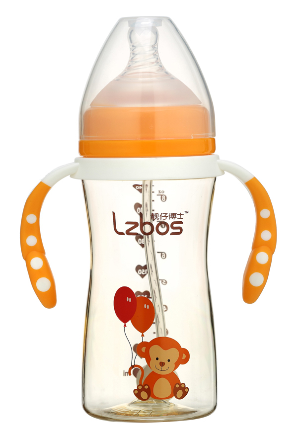 靚仔博士寬口徑自動(dòng)奶瓶 橙色