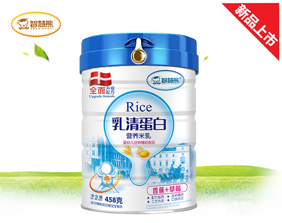 智慧熊草莓+香蕉乳清蛋白營養(yǎng)米乳聽裝