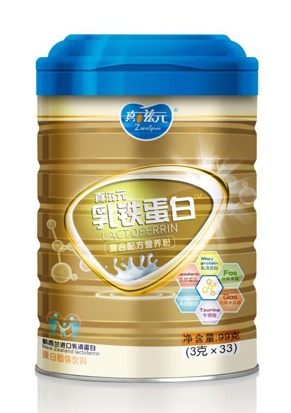 真滋元乳鐵蛋白復(fù)合配發(fā)營養(yǎng)粉 鐵罐裝