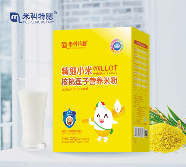 米科特膳精細小米核桃蓮子營養(yǎng)米粉-盒裝600