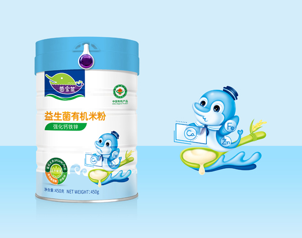 茵寶萊益生菌有機米粉-強化鈣鐵鋅罐裝