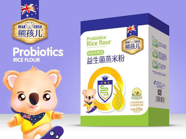 熊孩兒益生菌蒸米粉-鈣鐵鋅果蔬盒裝