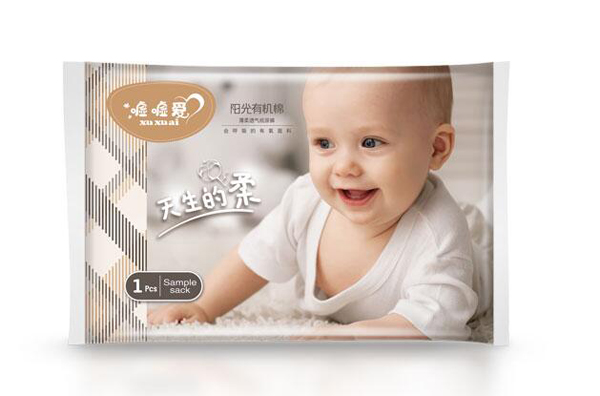 噓噓愛陽光有機(jī)棉薄柔透氣紙尿褲 1片裝