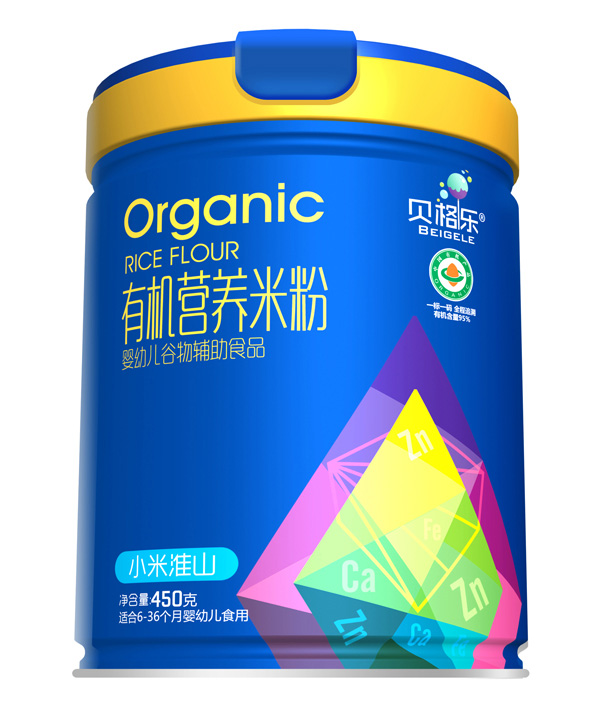 貝格樂有機營養(yǎng)米粉-小米淮山 聽裝