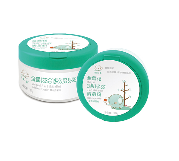 清芙小象金盞花3合1多效爽身粉