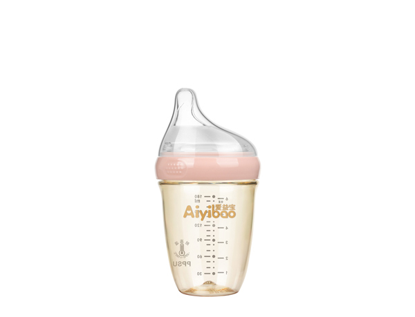 愛益寶180ML智能防脹氣偏心PPSU奶瓶-粉色