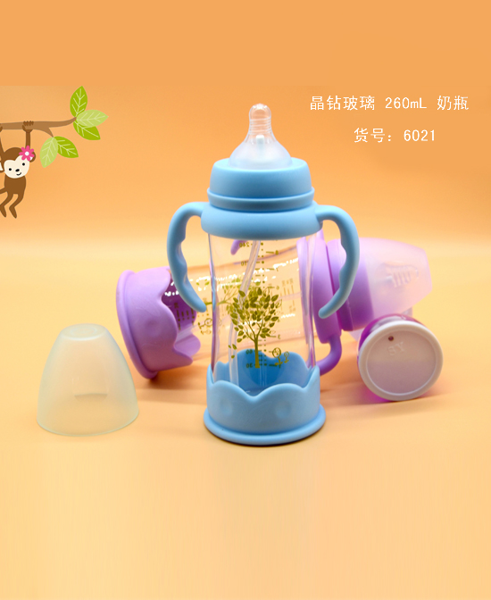 明珠貝貝晶鉆玻璃 260ml奶瓶